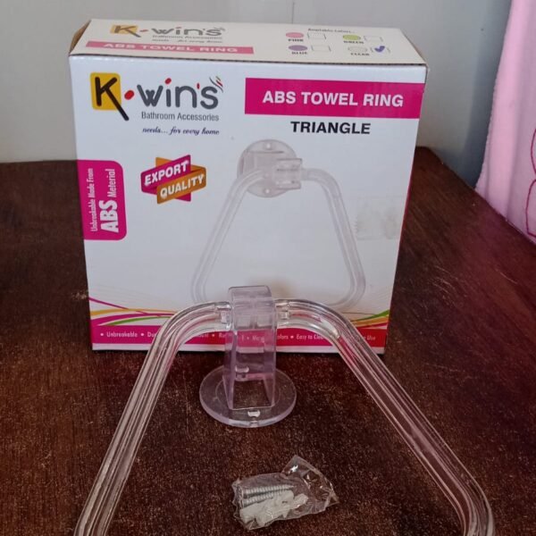 Unbreakable ABS Square Towel Ring Wall Mounted Stand / Holder (1 Pc)