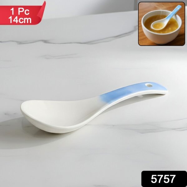 Premium Ceramic Serving Spoon (14 cm, 1 Pc)