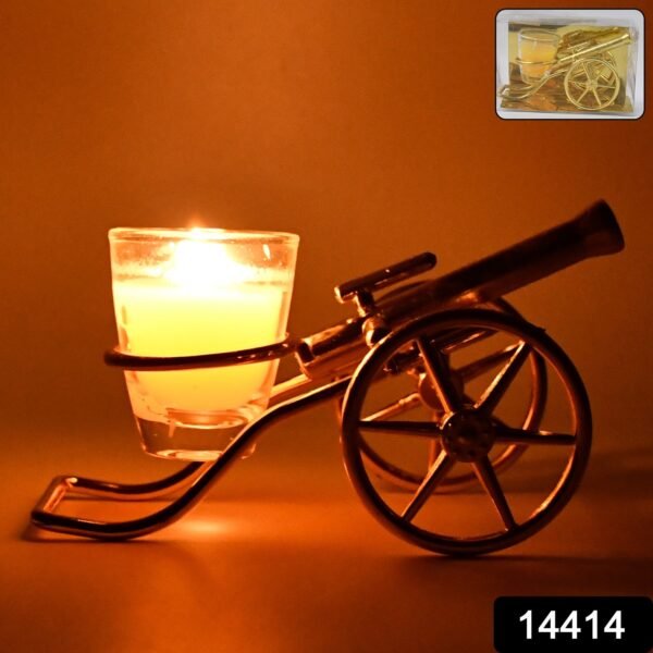 Top Cannon Tealight Holder / Candle Holder, Diwali (1 Pc)