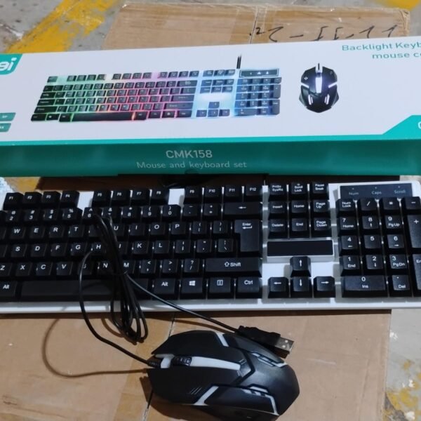 104 Key Colorful Lighting Keyboard Mouse Set (2 Pc Set)