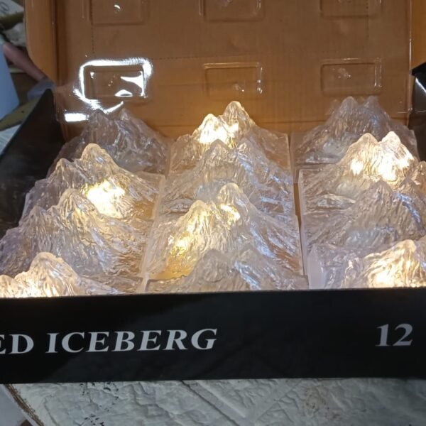 Unique Plastic Night Light: Flameless LED, Diwali (Iceberg Design, Gift)