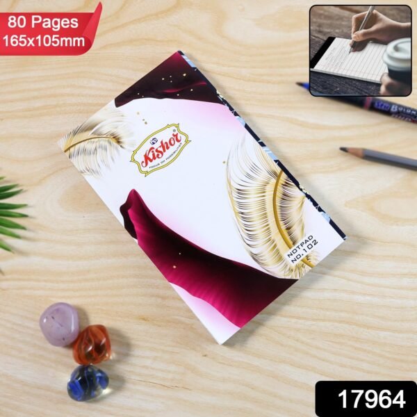 Premium Pocket Notebook – 80-Page Writing Notepad (165 × 105 mm, 1 Pc)
