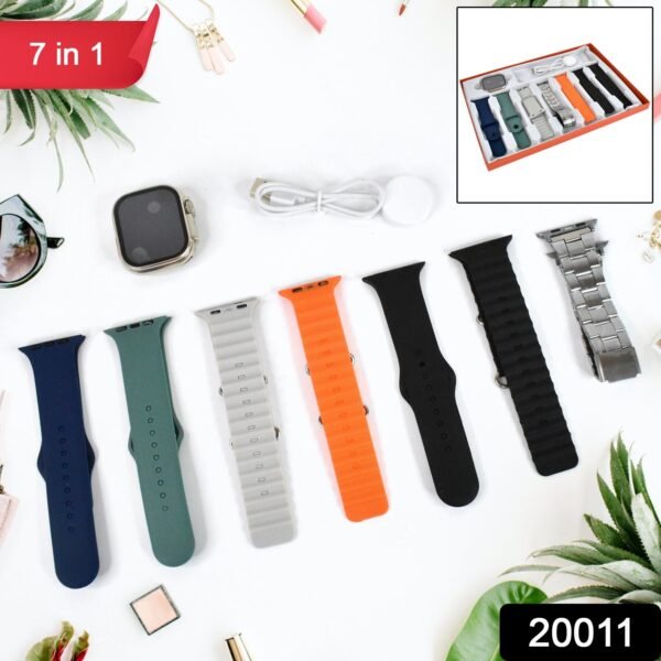 7 in 1 Ultra Smart watch Combo (1 Set / Mix Color)