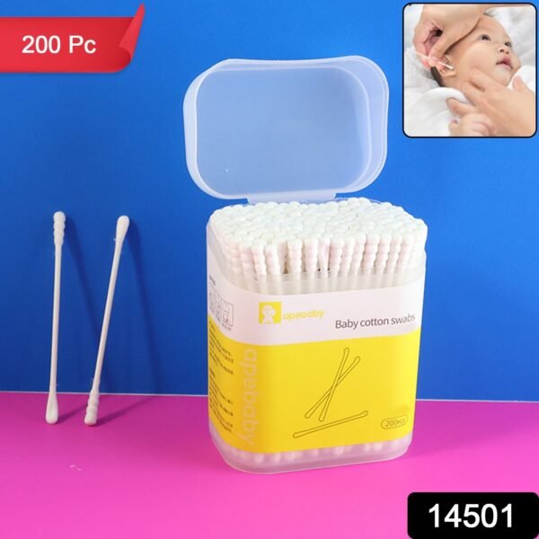Premium Ultra-Soft Baby Cotton Swabs (200 Pc)