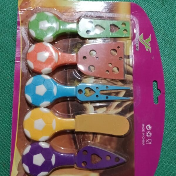2908043f-dc5d-4710-9b18-b59de760565e.jpg Football Soccer Cheese Knife Set (5 Pcs Set)