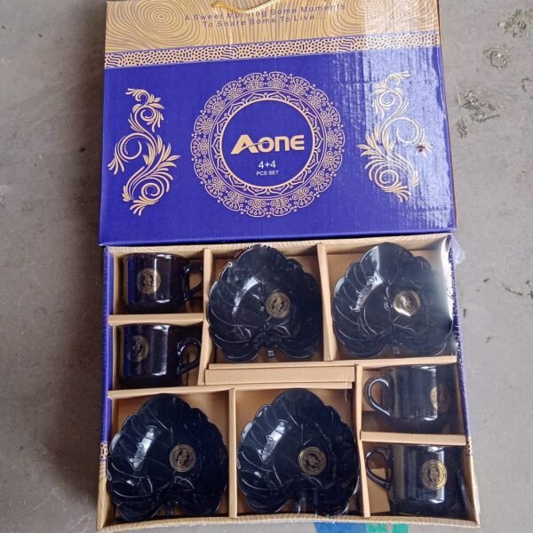 29193f19-bf86-4793-82d7-62ef88e7fa36.jpg A One Ceramic Tea / cups / Mug Set With Leaf Shape Serving Bowl (8 Pcs set)