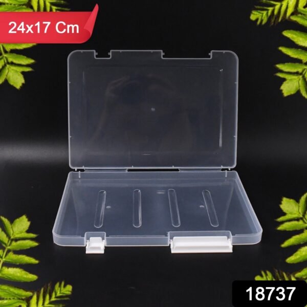 29459Pc-18737-265Gm.jpg Document Holder File Organizer Box Storage Boxes Lids (1 Pc / 24×17 Cm)