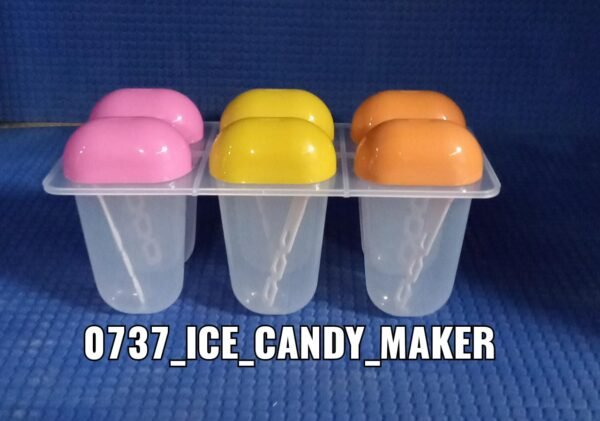 6 Pcs Multicolor Polypropylene Ice Mold, Kulfi Maker / Stick / Cream / Assorted