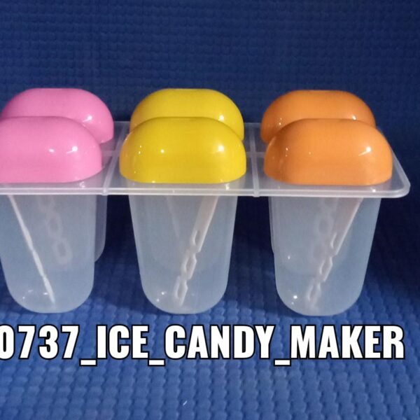 6 Pcs Multicolor Polypropylene Ice Mold, Kulfi Maker / Stick / Cream / Assorted