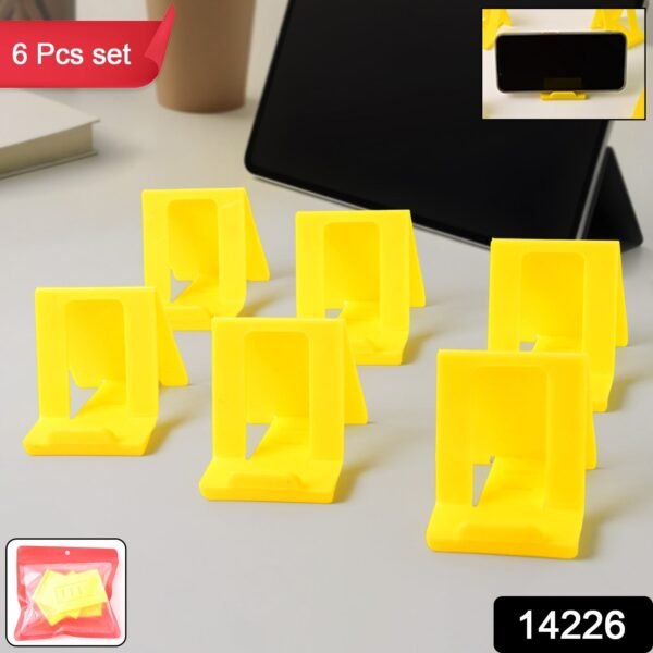Adjustable Foldable Plastic Mobile Phone Stand (6 Pc / Mix Color)