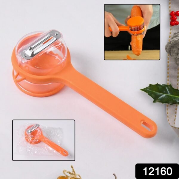 2964f019-dc51-4954-b486-786fe8bd6572.jpg Stainless Steel Peeler With Container (1 Pc)