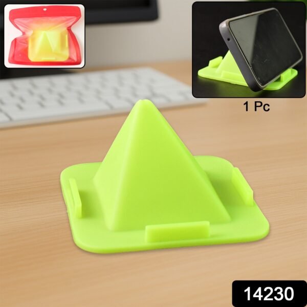 Universal Four-Sided Pyramid Mobile Holder Stand for Desk & Table (1 Pc)
