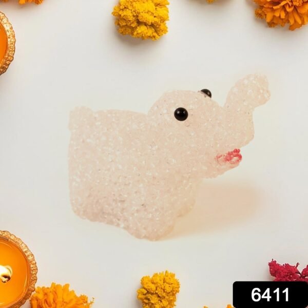 Dog Elephant Crystal LED Night Light Lamp – Cute Glowing Decorative Light (1 Pc)