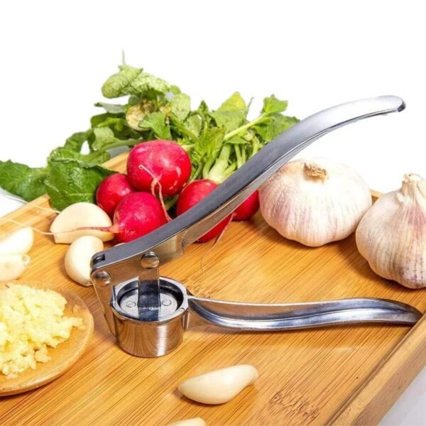 Stainless Steel Garlic Press Crusher ,Crusher ,Squeezer ,Masher ,and Lemon Juicer