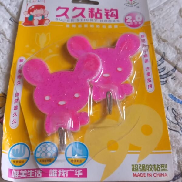 Strong Self-Adhesive Hooks (2 Pc): Heavy Duty, Waterproof, All-Purpose