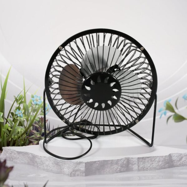 2_0e8d5efe-d20a-4bac-8b35-9c119757fac2.jpg USB Table Desk Personal Metal Electronic Fan, Compatible with Computers, Laptops, Student Dormitory, Suitable For Office, School Use (1 Pc)