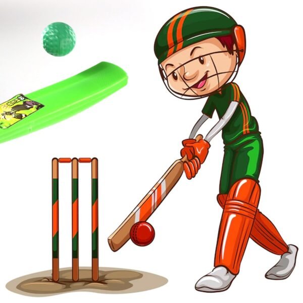 Plastic Cricket Bat and Ball Toy for Kids
