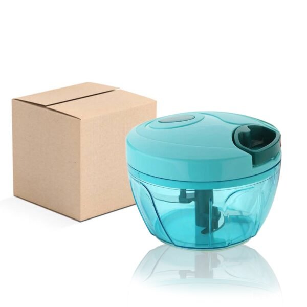 Manual Compact Handheld Vegetable Chopper with Stainless Steel Blades (Brown Box)