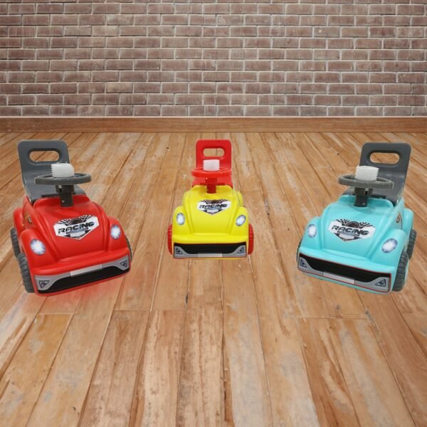 Kids City Ride-On Push Car – Backrest & Musical Horn for Toddlers (Boys & Girls)