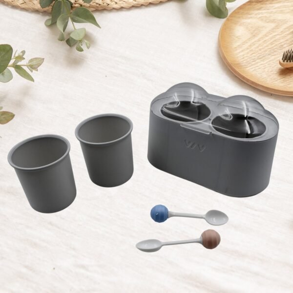 2_17efc6c5-60c8-40d0-9fb9-25b1b92be1e4.jpg Spice Storage Containers, Condiment Jars, with Lid And Spoon, dust-proof And Moisture-proof, non-slip Bottom, tray Card Slot Design, detachable, easy To Clean, used To Contain Various Seasonings, plastic