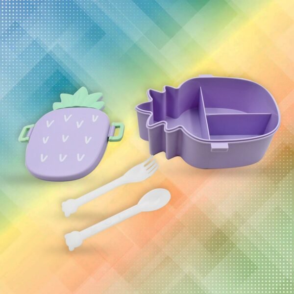 Pineapple Shaped Lunch Box with Compartments for Kids School Meals