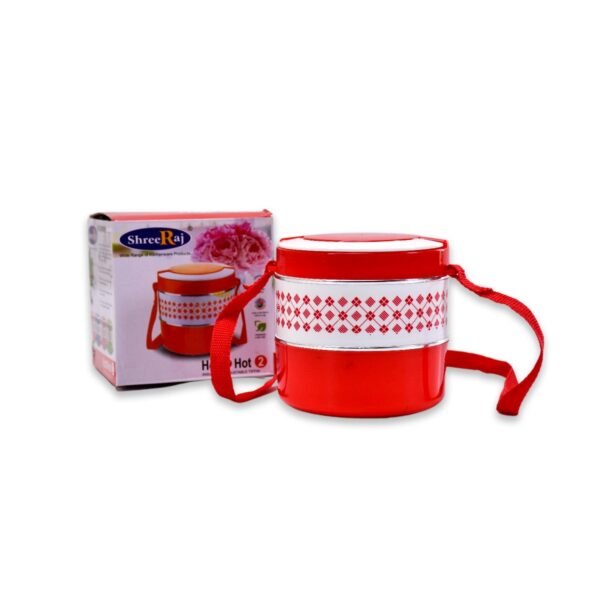 2layer Adjustable Insulated Tiffin Set of 1, Blue 2 Containers Lunch Box