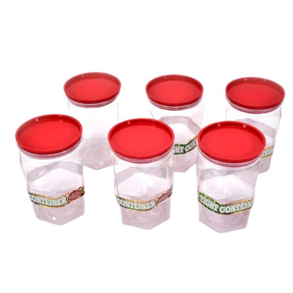 Air Tight Kitchen Storage Container (Approx - 1100Ml, Set of 6pcs)