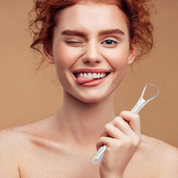 2_3761d3e0-83c9-4b6a-8644-51712936ccce.jpg Stainless Steel Tongue Scraper Bad Breath & Oral Hygiene, Metal Case Included (1 Pc)