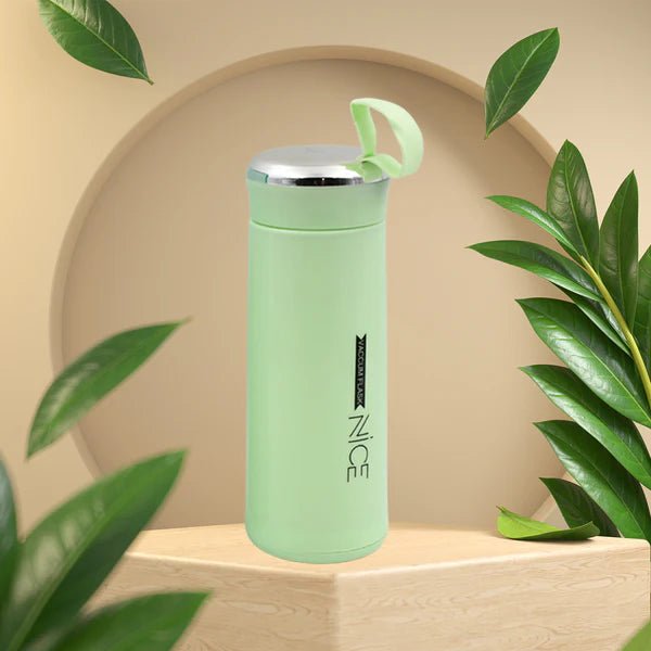 Water bottle 400ml leak proof, glass water bottle (1 pc / Light Green Color)