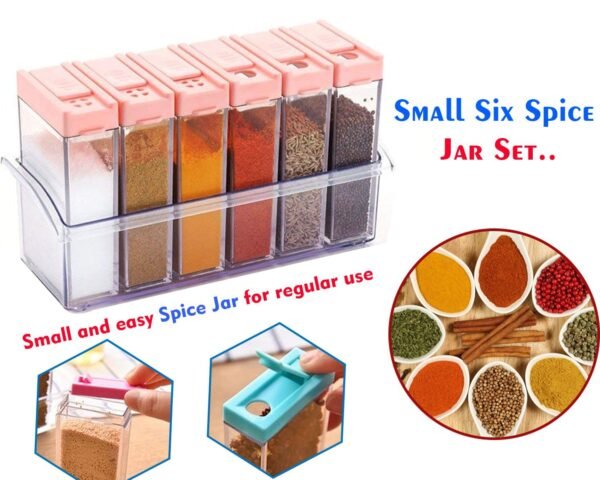2_673a77d7-942b-48df-8896-19b10857499f.jpg Plastic Spice Jars (6 pcs, 14x22x8cm, Multicolour)