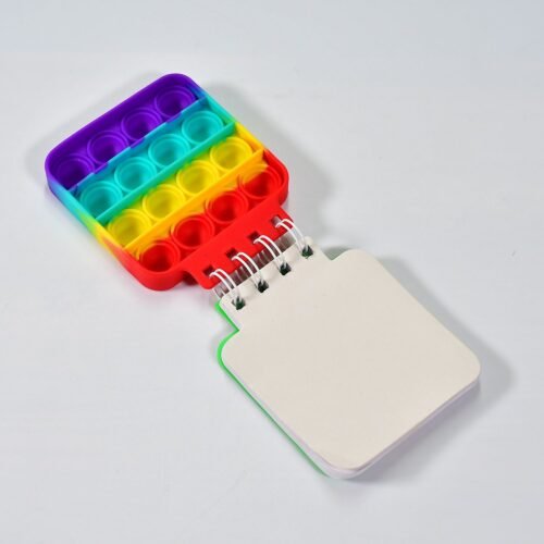 Square it Fidget Spiral Notebook Bubble Push Silicon Toy School Use