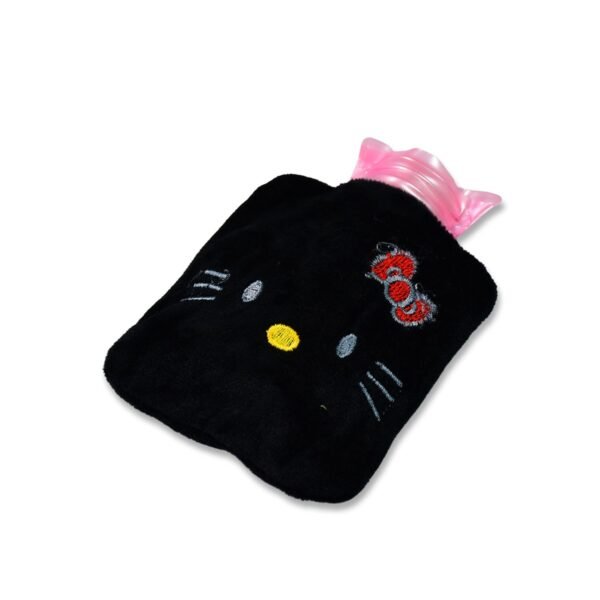 Black Small Hot Water Bag with Cover – Pain Relief & Warmer