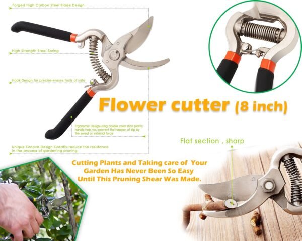 Garden Shears Pruners Scissor, flower cutter (8 inch)