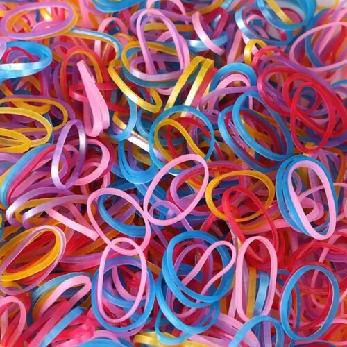Multicolor Rubber Bands – Elastic & Reusable for Office & Home (0.5 Inch / 100GM)