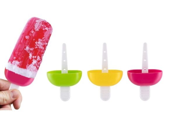 6 Pcs Multicolor Polypropylene Ice Mold, Kulfi Maker / Stick / Cream / Assorted