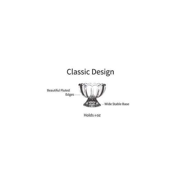 Serving Dessert Bowl Ice Cream Salad Fruit Bowl 6pcs