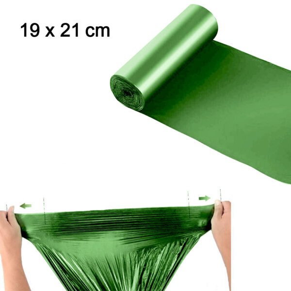 Bio-degradable Eco Friendly Garbage / Trash Bags Rolls (19" x 21") (Green)