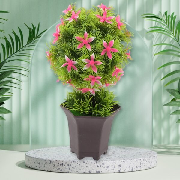 Wild Artificial Flower Plant with Cute Pot (1 Pc)