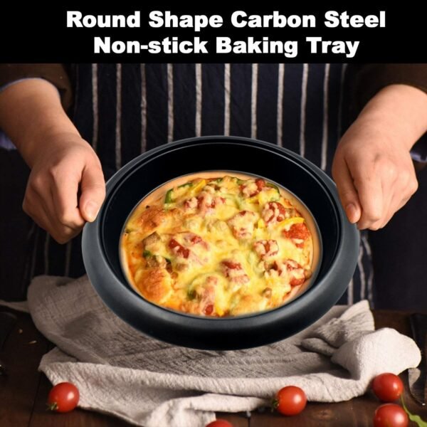 2_f131dca6-5a84-43dc-b20b-9259dc393c46.jpg Round Shape Carbon Steel Non-stick Baking Tray (11 Inch)