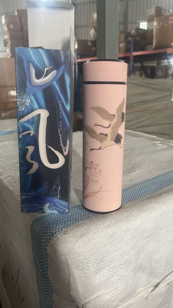 Printed Smart Vacuum Insulated Water Bottle (1 Pc / 500 ML Approx / Multicolor)