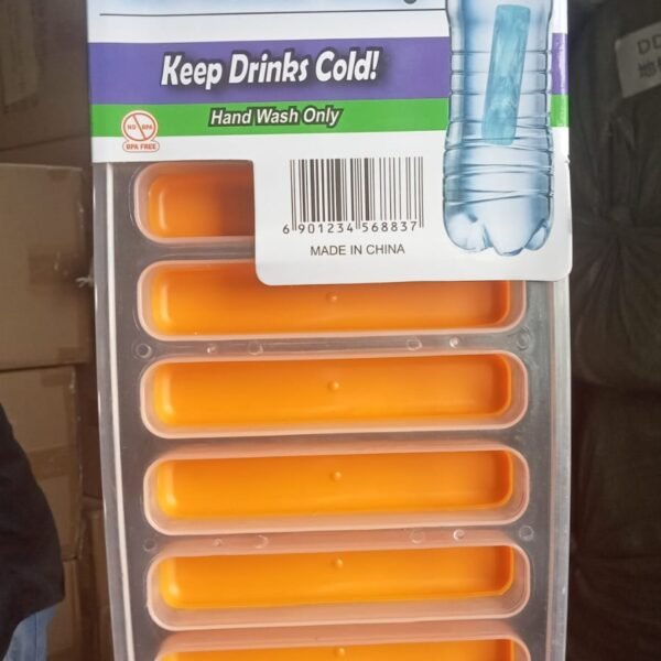 Water Bottle Ice Stick Tray with Push  Cubes