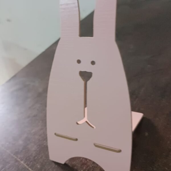 Wooden Cute Lovely Rabbit Design Mobile Stand (1 Pc)