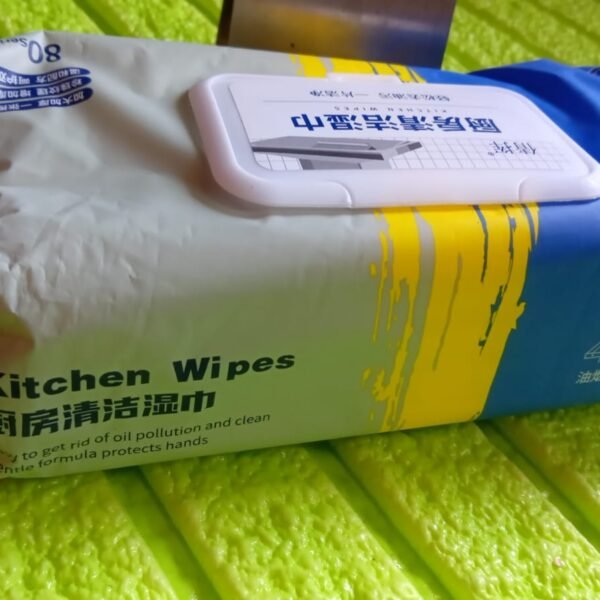 Strong Decontamination Kitchen Cleaning Wet Wipes for Grease & Glass (80 Pcs)