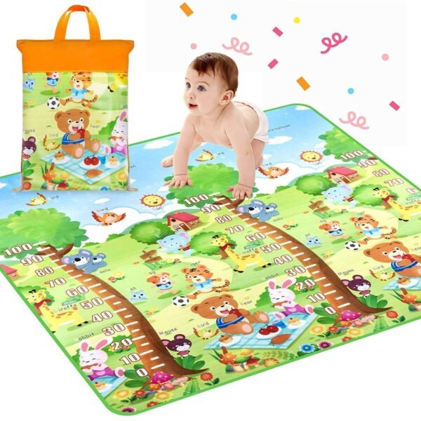 2image_3011ead3-c8e8-41be-9fdf-c46b70fb858a.jpg Waterproof Double Side Baby Play Floor Mat for Kids Home With Bag (Size 120 x 180cm)