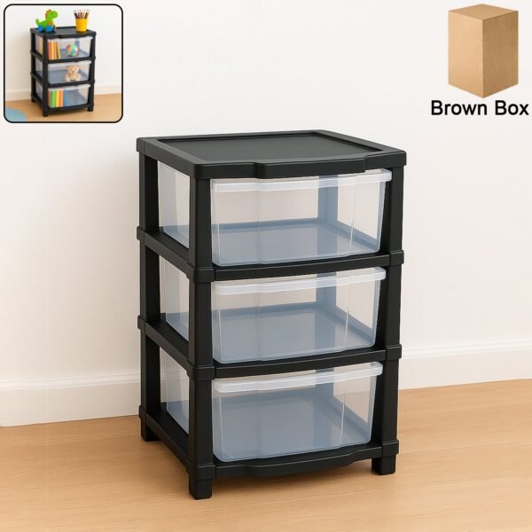 3-Storage-Drawers-01.jpg 3-Layer Classic Transparent Drawer Storage Organizer