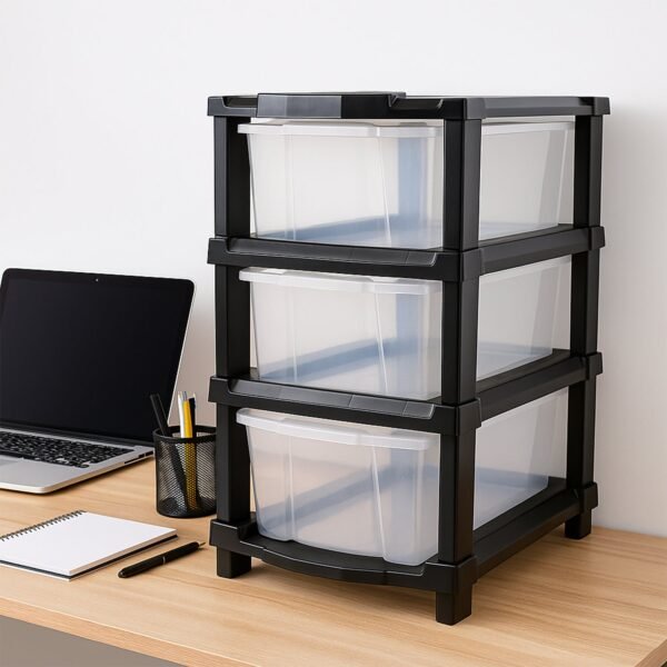 3-Storage-Drawers-03.jpg 3-Layer Classic Transparent Drawer Storage Organizer