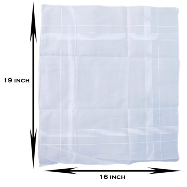 Men's King Size Formal Handkerchiefs for Office Use - Pack of 12