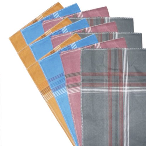 Men's King Size Formal Handkerchiefs for Office Use - Pack of 12