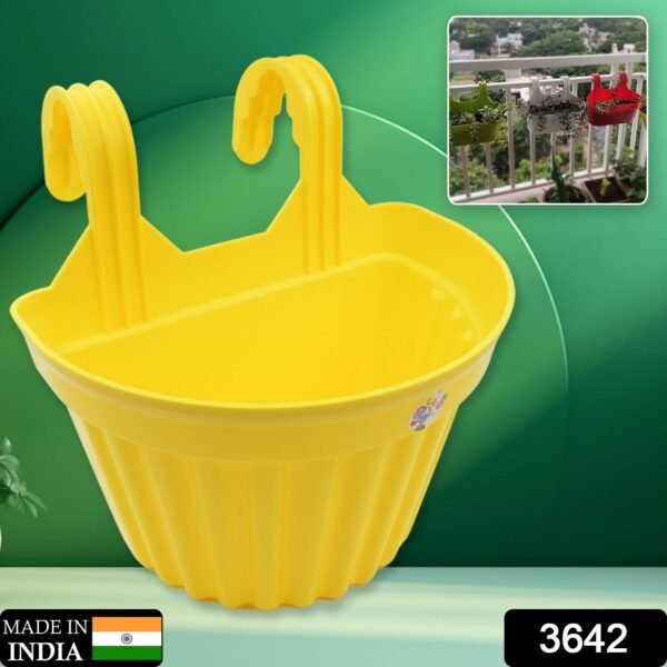 3012ade3-b038-4d85-90bd-5680dad85a2c.jpg Multicolor Hanging Plastic Planters Orchid Relling , For Plantation,(1pc)