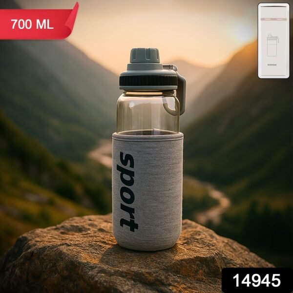 3014ea54-c7d5-40cd-b3f1-81a6ddcb0675.jpg Sports Water Bottle with Protective Sleeve - (1 Pc / 700 ML)